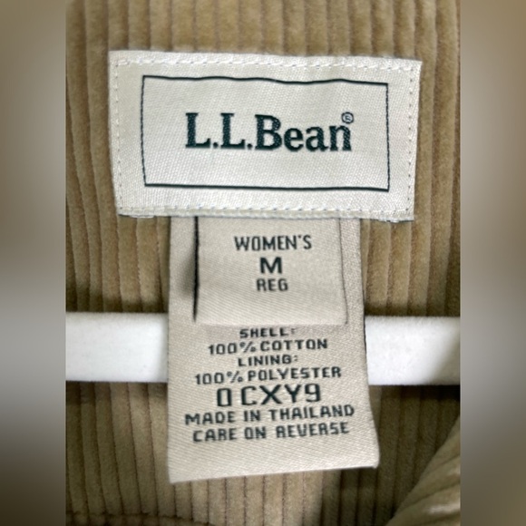 Vintage LL Bean Corduroy Chore Coat Jacket Womens Size M‎ Barn Thinsulate Tan - Picture 5 of 10